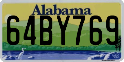 AL license plate 64BY769