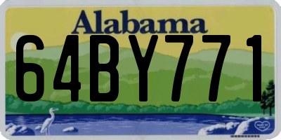 AL license plate 64BY771