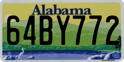 AL license plate 64BY772