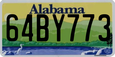 AL license plate 64BY773