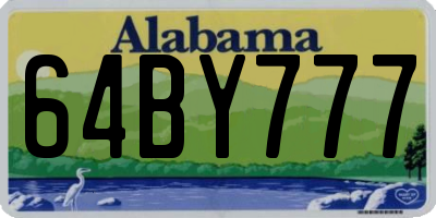 AL license plate 64BY777