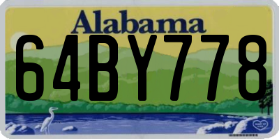 AL license plate 64BY778