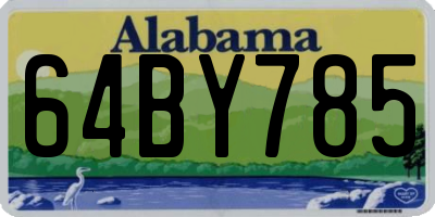 AL license plate 64BY785