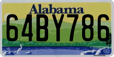 AL license plate 64BY786