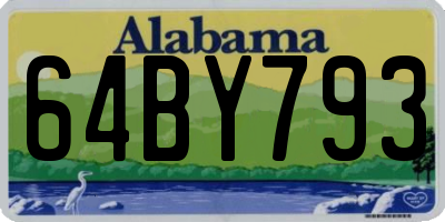 AL license plate 64BY793