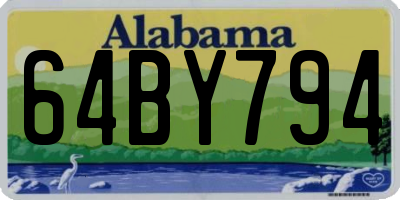 AL license plate 64BY794