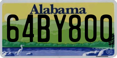 AL license plate 64BY800