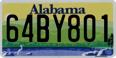 AL license plate 64BY801