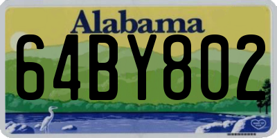 AL license plate 64BY802