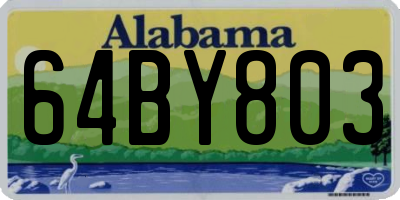 AL license plate 64BY803
