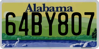 AL license plate 64BY807