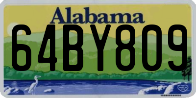 AL license plate 64BY809