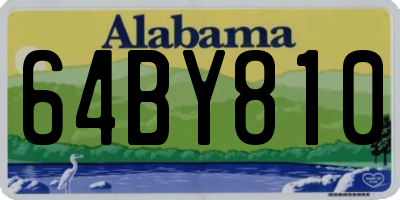 AL license plate 64BY810