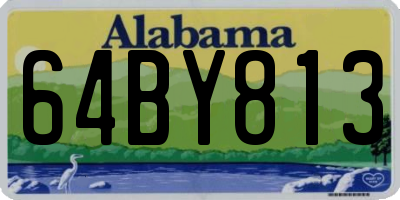 AL license plate 64BY813