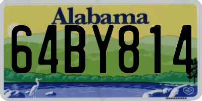 AL license plate 64BY814