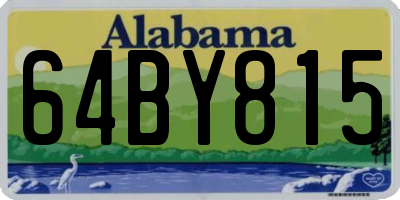 AL license plate 64BY815