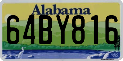 AL license plate 64BY816