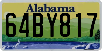 AL license plate 64BY817