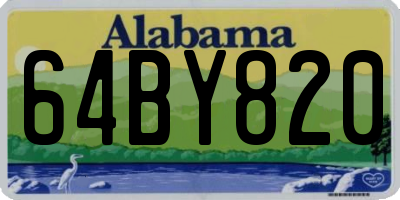 AL license plate 64BY820