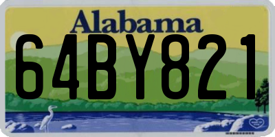 AL license plate 64BY821