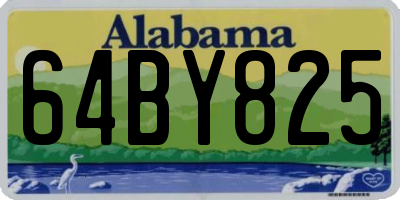 AL license plate 64BY825