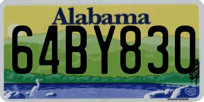 AL license plate 64BY830