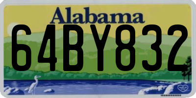 AL license plate 64BY832