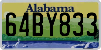 AL license plate 64BY833