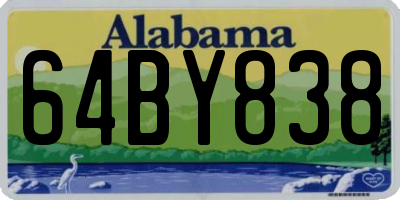 AL license plate 64BY838