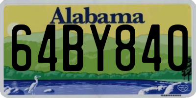 AL license plate 64BY840
