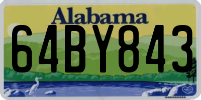 AL license plate 64BY843