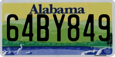 AL license plate 64BY849