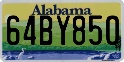AL license plate 64BY850