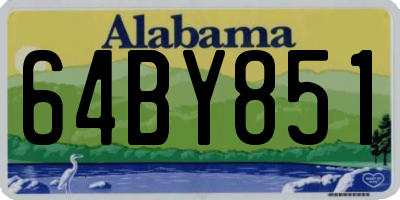 AL license plate 64BY851