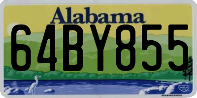 AL license plate 64BY855