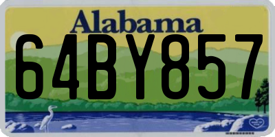 AL license plate 64BY857