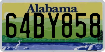 AL license plate 64BY858
