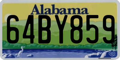 AL license plate 64BY859