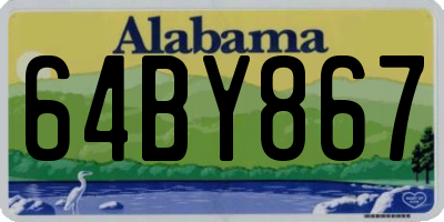 AL license plate 64BY867