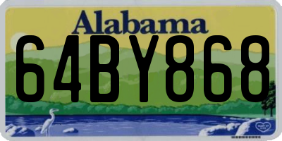 AL license plate 64BY868