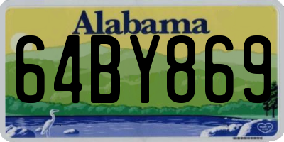 AL license plate 64BY869