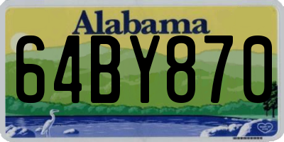 AL license plate 64BY870