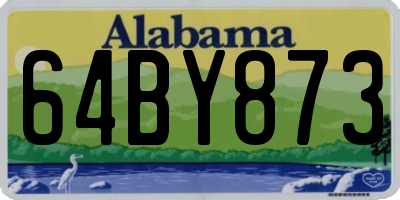 AL license plate 64BY873