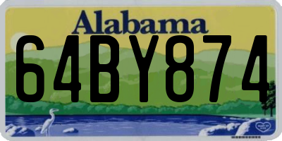 AL license plate 64BY874