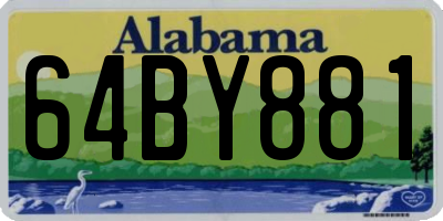 AL license plate 64BY881