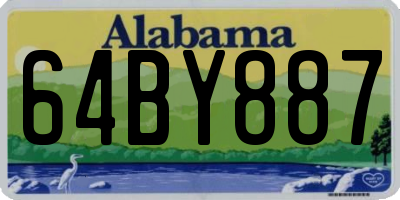 AL license plate 64BY887