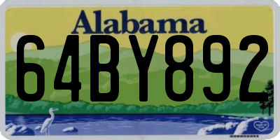 AL license plate 64BY892