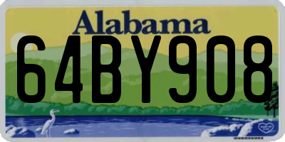 AL license plate 64BY908
