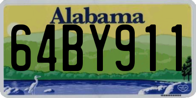 AL license plate 64BY911