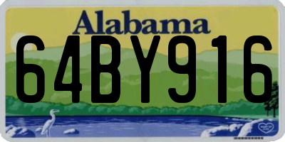 AL license plate 64BY916